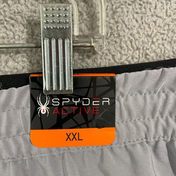 NEW Spyder Active Mens XXL Light Gray Athletic Shorts With 4-Way Stretch - Picture 5 of 10